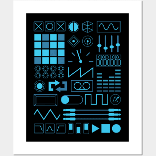 Electronic Musician Synth, Sampler and Drum Machine Controls Posters and Art